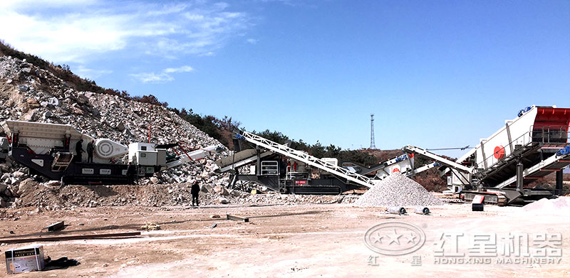 玄武巖破碎生產(chǎn)線-移動(dòng)型