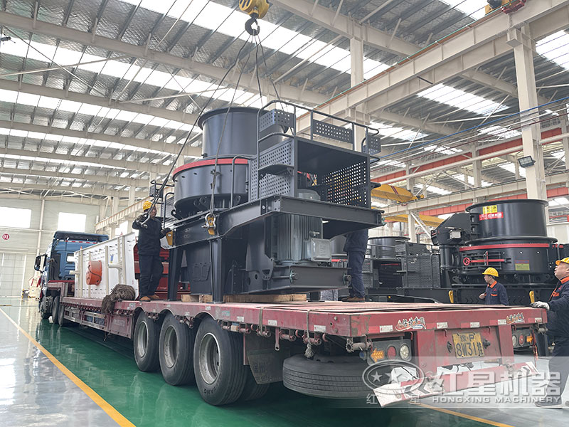 紅星機器石頭制砂機車間現(xiàn)貨，出廠價直銷