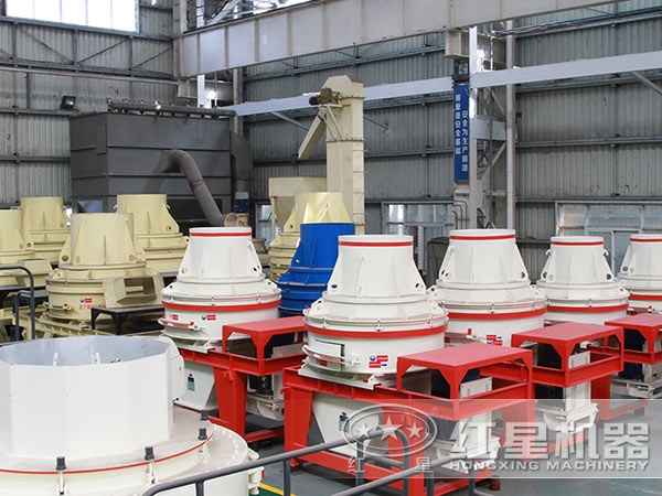 河卵石制砂機生產(chǎn)車間圖