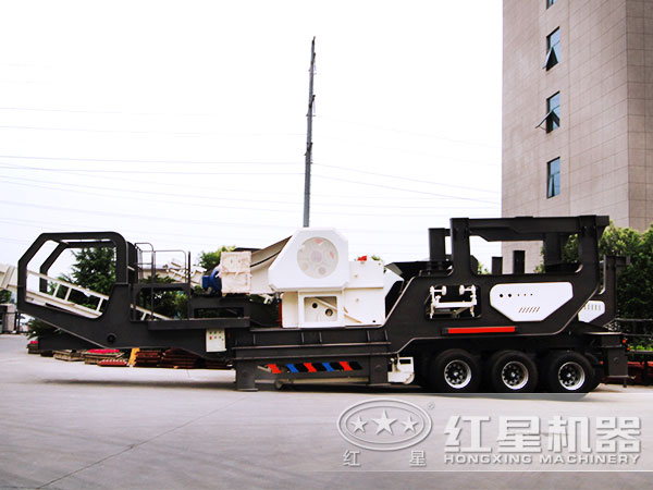 建筑垃圾移動破碎站廠區(qū)高清實拍