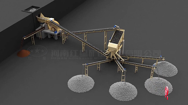 時產(chǎn)400噸重錘式破碎機生產(chǎn)線