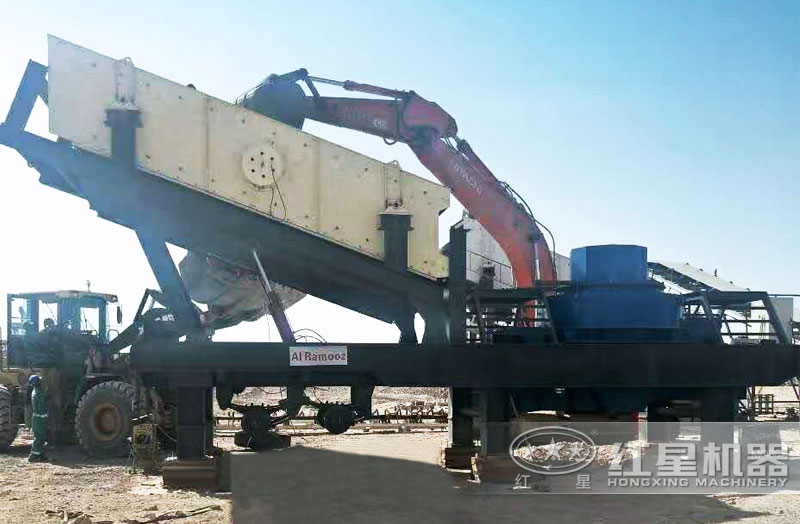 車載移動制砂機現(xiàn)場圖