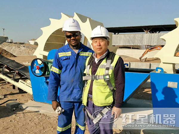 洗砂作業(yè)現(xiàn)場