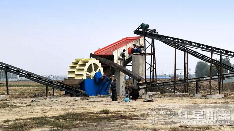 配置一臺(tái)水洗沙子機(jī)的現(xiàn)場(chǎng)