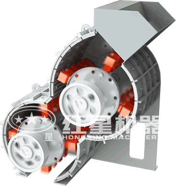 雙擊破碎機(jī)工作原理3D圖展示