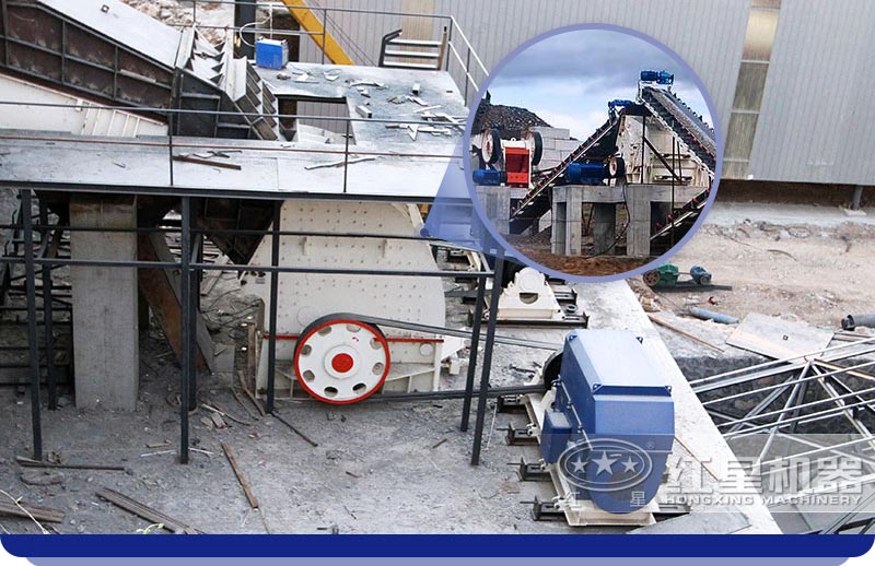 重錘破碎機現(xiàn)場只需要一臺紅星重錘破