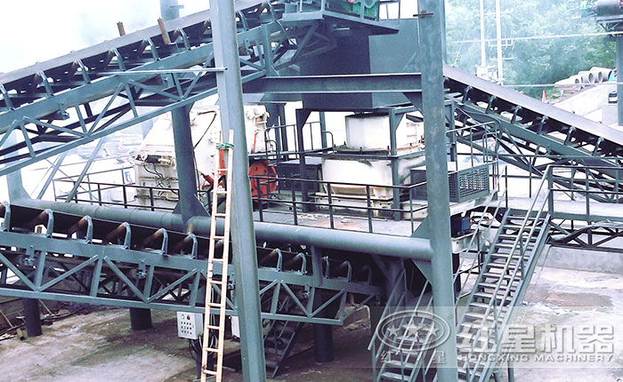 反擊破與制砂機(jī)組合作業(yè)