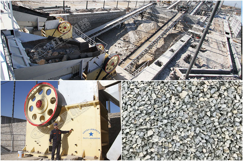 顎式破碎機(jī)用于大石頭破碎現(xiàn)場